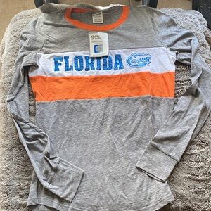 PINK Victoria's Secret Gray and Orange Tee